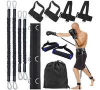MuscleForge Entrenamiento Boxeo Set Completo - Bandas Elásticas con Cinturón Boxeo - Entrenamiento de Resistencia y Velocidad - Smart Workout para Deportes de Combate