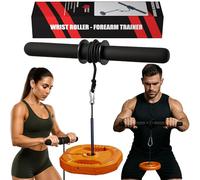 MuscleForge Rodillo de Muñeca y Antebrazo, Entrenador del Brazo, Polea con Carga - Wrist roller con Capacidad 60 kg, Forearm exerciser, Grips Strengthener, Accesorio para El Entrenamiento del Agarre