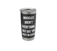 Muscles aren't everything, but got 'em just in case Vaso térmico de acero inoxidable de doble pared