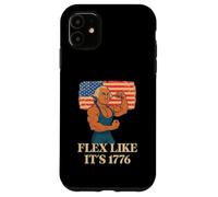 Muscular George Washington Flex Like It's 1776 Fun 4 de Julio Carcasa para iPhone 11