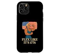 Muscular George Washington Flex Like It's 1776 Fun 4 de Julio Carcasa para iPhone 11 Pro