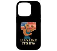 Muscular George Washington Flex Like It's 1776 Fun 4 de Julio Carcasa para iPhone 14 Pro