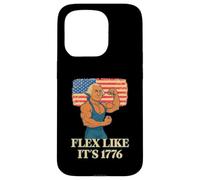 Muscular George Washington Flex Like It's 1776 Fun 4 de Julio Carcasa para iPhone 15 Pro