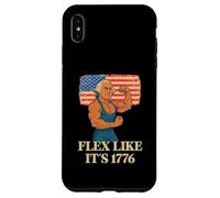 Muscular George Washington Flex Like It's 1776 Fun 4 de Julio Carcasa para iPhone XS MAX