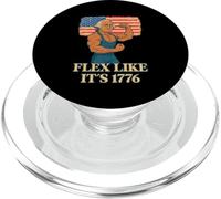 Muscular George Washington Flex Like It's 1776 Fun 4 de Julio PopSockets PopGrip para MagSafe