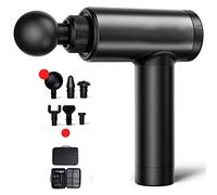 Muscular Pistola De Masaje,portátil Tejido Profundo Masajeador De Percusión,ajustable 20 Niveles Ultra Silenciosa Para Atletas Profesionales Negro