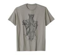 Músculos de la Espalda Vintage Human Anatomy Art Camiseta