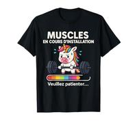 Músculos en Curso - Regalo Deportivo Divertido Mujer Fitness Unicornio Camiseta