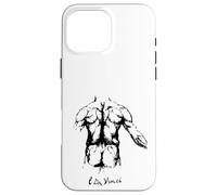 Músculos Espalda Anatomía Leonardo Da Vinci Boceto Arte Carcasa para iPhone 16 Pro MAX