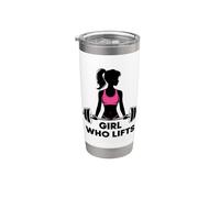 Musculosa Chica de Gimnasio con una Barbell Fitness Culturis Vaso térmico de acero inoxidable de doble pared