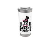 Musculosa Chica de Gimnasio con una Barbell Fitness Culturis Vaso térmico de acero inoxidable de doble pared