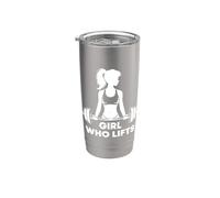 Musculosa Chica de Gimnasio con una Barbell Fitness Culturis Vaso térmico de acero inoxidable de doble pared