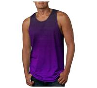 Musculosa Hombre Deportiva Verano Tie Dye Algodón Entrenamiento Básica Calle Urbana Interior