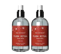 Muse Apothecary Flush Ritual - Aerosol aromático y refrescante para inodoro, uso antes de ir, 8 onzas, impregnado con aceites esenciales naturales, nieve fresca, paquete de 2