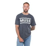 Muse Camiseta con logotipo de Nue oficial para hombre, color negro, Negro , L