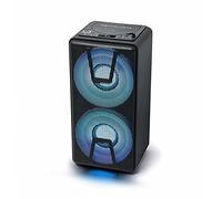 Muse DJ Party Box - Altavoz Bluetooth portátil con Reproductor de CD, emparejamiento estéreo, Luces de Cambio de Color y batería incorporada, 150 W, Color Negro (M-1820 DJ)