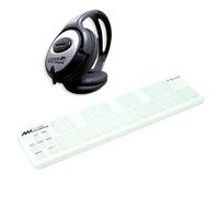 Muse Kinetics K-Board Snow MIDI - Controlador MIDI con auriculares Keepdrum, color blanco