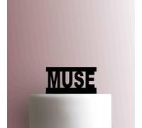 Muse Logo - Decoración acrílica para tartas de 5 pulgadas de ancho/blanco