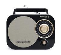Muse m-055 rb negro oro radio analógica fm/am con altavoz integrado