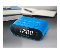 Muse M-10 - Radiodespertador con 2 alarmas PLL, Reloj de 24 Horas, regulador de Intensidad, Color Azul