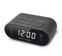 Muse M-10CR - Radio despertador FM, color gris
