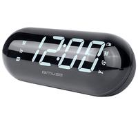 Muse m-19 gl negro/radio fm/am, pantalla gigante. doble alarma. reloj