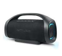MUSE M-980 BT. Altavoz Bluetooth portatil con 300W de Salida. Par estéreo IPX6. Ajute de Graves y Agudos. Display indicador de la Carga de batería, USB, Entrada Aux. 2 x Mic Jacks. Color Negro