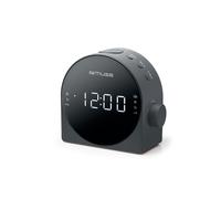 Muse M185 Radio reloj negro - Reloj despertador doble - Sintonizador de radio digital AM/FM