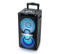 Muse M1920DJ Equipo PA con batería de 300 W con CD, Bluetooth y Efectos de luz (USB, AUX, micrófono, Mando a Distancia), Color Negro
