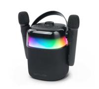 Muse M530KA. Altavoz BT Karaoke, Potencia 30W, con 6 Modos de luz. IPXS, Sonido de acompañamiento. Entrada Auxiliar, Toma de Auriculares, Entrada de Mic, Puerto USB de reproducción MP3.2 microfonos