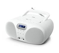 Muse MD-208 DBW - Radio Dab portátil con Reproductor de CD, Entrada para Auriculares y Antena telescópica orientable, Blanco, M-208 DBW