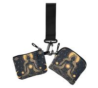 Muse Moon Godness Boho Gothic - Monederos para mujer, tarjetero, delgado, portátil, con cremallera, monedero con llavero para mujer, 2 paquetes, Muse Moon Godness Boho Gothic, 1 size, Casual