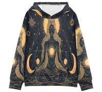 Muse Moon Godness - Sudadera de manga larga con capucha para niñas y niños, talla 4-14, Muse Moon Godness Boho, Medium