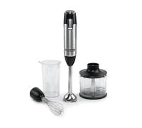 Muse MS05HB. Batidora de facil limpieza con potencia de 600w. Eje de acero inoxidable extraible. Velocidad variable. Incluye vaso de 550 ml, cuenco picador de 600 ml y batidor