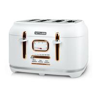 Muse MS131W Tostador 4 rebanadas blanco mate/cobre