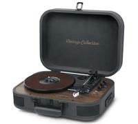 Tocadiscos - MT-207DGB BLACK MUSE, Bluetooth 4.0 y USB, 33 / 45 / 78 rpm, Negro