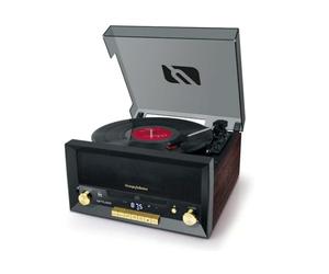 Muse MT112W - Micro Sistema CD y Radio con Giradiscos Muse Tres velocidades, Bluetooth, USB y Lector de Tarjetas SD