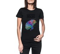 Muse The 2nd Law Mujer Negro Camiseta Manga Corta Women's Black T-Shirt
