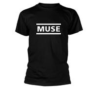 Muse 'White Logo' (Negro) Camiseta - ¡NUEVO Y OFICIAL