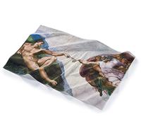 Musearta BT-BM-TA-V424212 - Toalla de Playa Unisex con diseño de The Creation of Adam del Artista Michelangelo Buonarroti de algodón en el tamaño 108 x 180 cm