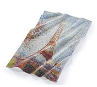 Musearta BT-GS-ET-V424260 - Toalla de Playa Unisex con diseño de Torre Eiffel del Artista Georges Seurat de algodón, 90 x 150 cm