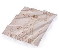 Musearta BT-LV-VM-V424308 - Toalla de Playa Unisex con diseño de The Vitruvian Man del Artista Leonardo da Vinci de algodón en el tamaño 144 x 180 cm