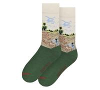 MuseARTa Calcetines de algodón con la pintura Poppy Field cerca de Argenteuil del artista Claude Monet en la talla 36-40, CM-PA-06-36-40, beige, 38-42