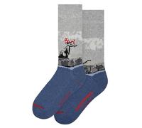 MuseARTa Calcetines unisex Banksy Graffiti, gris, 38-42