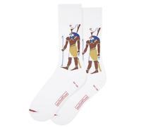 MuseARTa Calcetines unisex Horus, blanco Multi, 40-46, Color blanco y multicolor.
