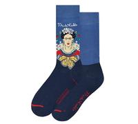 MuseARTa FK-BUB-06-36-40 - Calcetines de algodón con diseño de mariposa de la artista Frida Kahlo en la talla 36-40, azul, 38-42