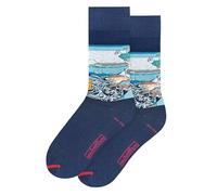 MuseARTa Utagawa Hiroshige Calcetines, Azul, 38-42 Unisex Adulto