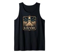 Musée du Louvre París Francia Luna Llena Camiseta sin Mangas