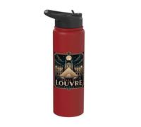 Musée du Louvre París Francia Luna Llena Stainless Steel Insulated Water Bottle