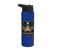 Musée du Louvre París Francia Luna Llena Stainless Steel Insulated Water Bottle